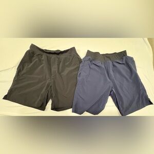 Men's Fabletices Black and Blue Athletic Shorts